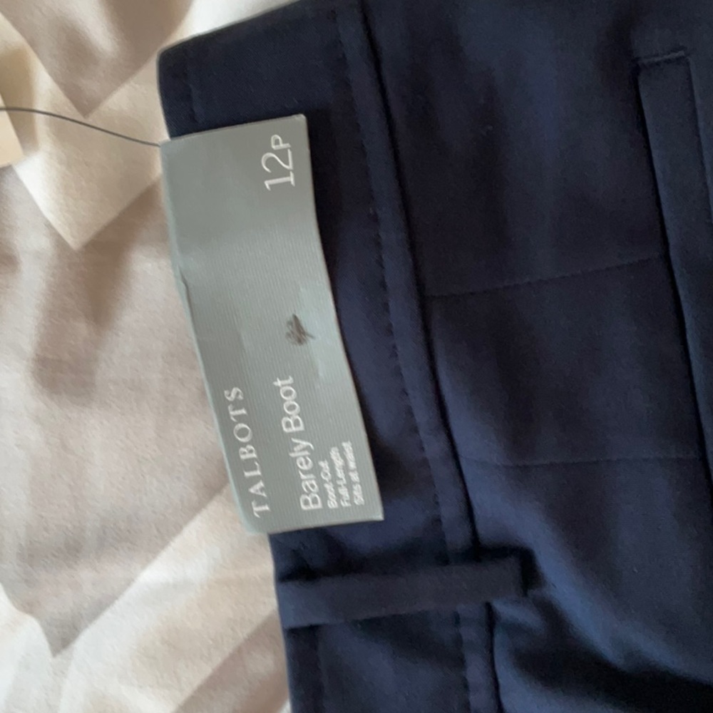 Cotton blend barely boot smart casual pants